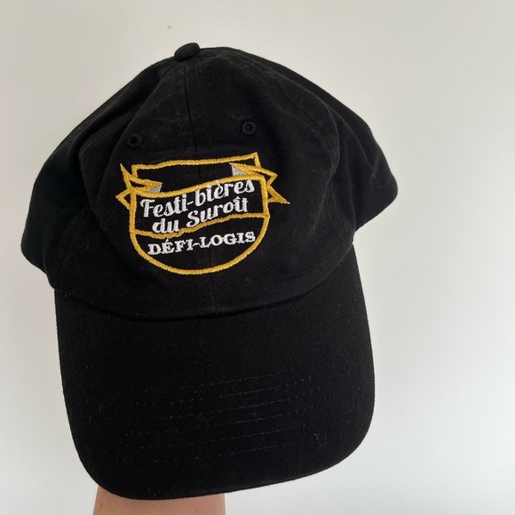 Black Cap with Gold Embroidery Festi-Biere hat - Picture 1 of 3